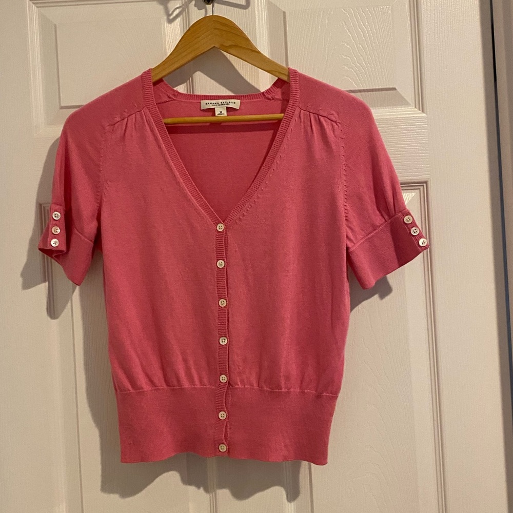 Vintage Banana Republic short sleeve cardigan